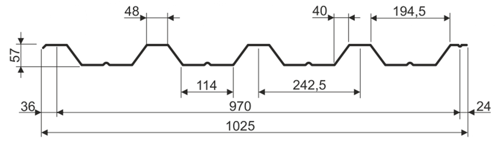 Профнастил ПК 57
