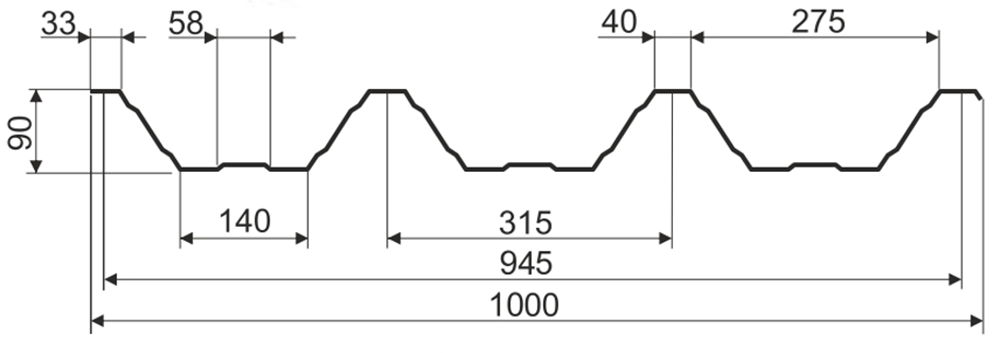 Профнастил ПК 92